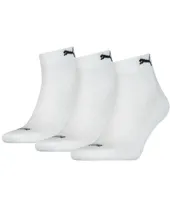 3-paar Quarter sokken - Badstof zool - Quarter katoenen sokken voor dames en heren in het wit, zwart, grijs en donkerblauw - thumbnail