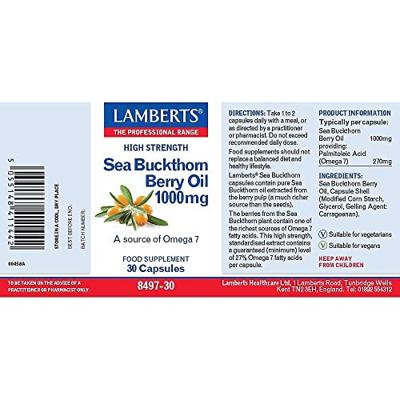Duindoorn olie 1000 mg - Sea buckthorn berry oil