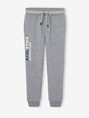 Sport joggingbroek van fleece jongens gemêleerd grijs