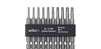Wiha Bitset Professional 70 mm TORX® kogelkop 1/4" incl. bitstrook 11-delig - 32804 - 32804