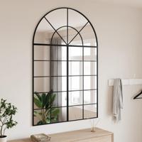 VidaXL Wandspiegel boog 100x150 cm ijzer zwart - thumbnail
