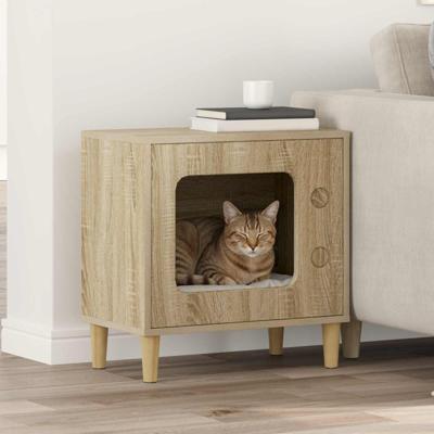 Kattenhuis Sonoma 51 x 30 x 52 cm Bewerkt hout Kattenhuis Sonoma 51 x 30 x 52 cm Bewerkt hout