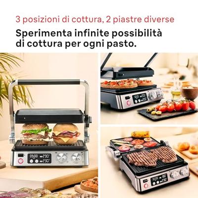 Multifunctionele grill - BRAUN - Multi Grill 7 - 2000 W - 3 verwarmingsstanden - Zwart/Staal - thumbnail