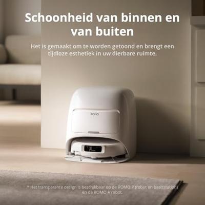 DJI ROMO S - Robot aspirapolvere e lavapavimenti con docking station - 25000 Pa - 260 ml - Bianco
