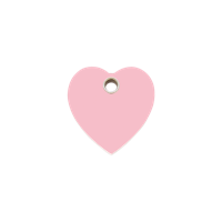 Heart IV plastic dierenpenning small/klein 2,01 cm x 2,01 cm RedDingo - Reddingo - thumbnail