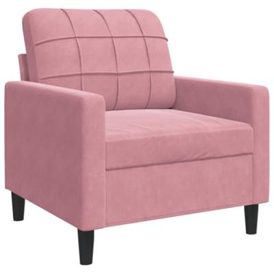 3-delige Loungeset met kussens fluweel roze