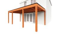 Trendhout Aanbouwveranda Modena 660x365 cm- Plat dak- Hout- Trendhout - thumbnail