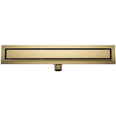 Wiesbaden Douchegoot met Tegelrooster en Flens - 70x7cm - Geborsteld Messing