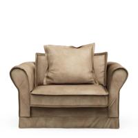 Rivièra Maison Loveseat 'Carlton' Velvet, kleur Golden Beige - thumbnail