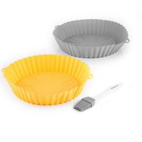 Siliconen mandjes met borstel voor airfryers Mollicon InnovaGoods 2 Stuks - thumbnail