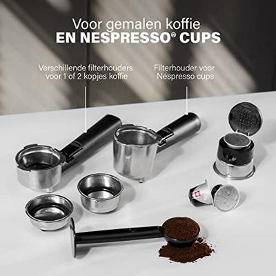 Princess 01.249412.01.001 Capsulemachine RVS, Zwart Nespresso