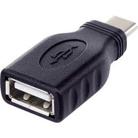 Renkforce USB 2.0 Adapter [1x USB-C stekker - 1x USB 2.0 bus A] rf-usba-10 Met OTG-functie, Vergulde steekcontacten - thumbnail