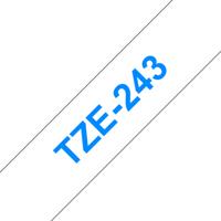Brother typlint cassette TZE-243 wit/blauw18 mm - thumbnail