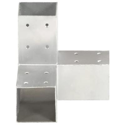 VidaXL Paalverbindingen 4 st y-vorm 71x71 mm gegalvaniseerd metaal - thumbnail