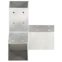 VidaXL Paalverbindingen 4 st y-vorm 71x71 mm gegalvaniseerd metaal - thumbnail