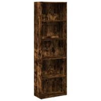 Boekenkast 60x30x189 cm bewerkt hout gerookt eikenkleurig - thumbnail