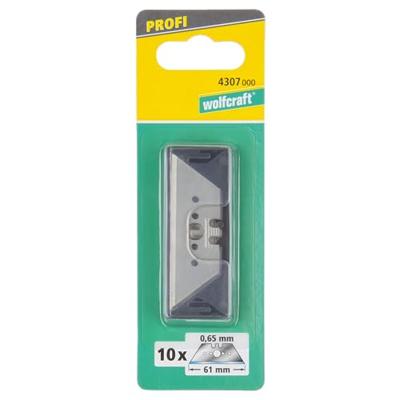 Wolfcraft 4309000 Professionele trapeziummesjes 0,65 x 61 mm 100 stuk(s)