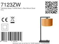 Steinhauer BureaulampStanger zwart met goud velvet - 7123ZW - thumbnail