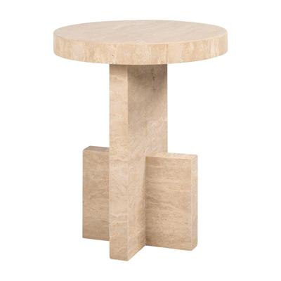 Richmond Ronde Bijzettafel 'Biltmore' Travertin, 45cm