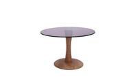 Brix Ronde Salontafel 'Faye' Glas en mangohout, 60cm - thumbnail