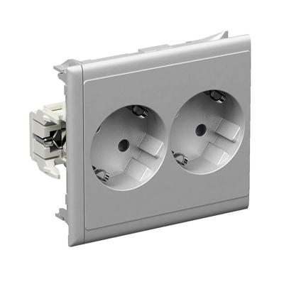 Schneider Electric 5940013 Inbouwdoos 2-voudig stopcontact 1 stuk(s) Aluminium