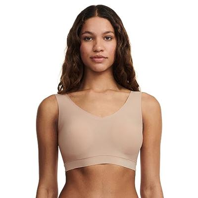Chantelle Bralette top met vulling - Soft Stretch - Padded top - Bralette / BH Top naadloos dames - Rood - zwart - Huidskleur