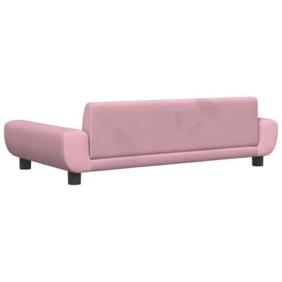 Kinderbank 100x54x33 cm fluweel roze Kinderbank 100x54x33 cm fluweel roze