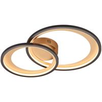 Trio Mat zwarte plafondlampGranada 59cm zwart met goud - 673810232 - thumbnail