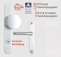 S2 vh-voordeurbeslag kruk/duwer 40x246mm PC55 F1 SKG3 kerntr - thumbnail