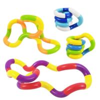 Wriggle snake tangle toy set a 6 stuks - thumbnail