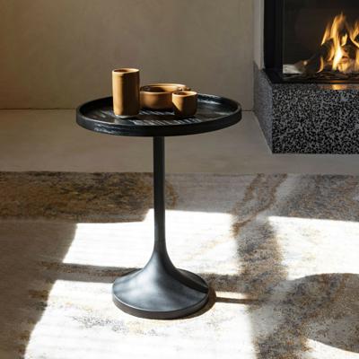Zuiver Ronde Bijzettafel 'Jason' 46cm, kleur Zwart