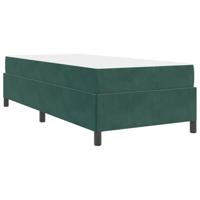 Bedframe Donkergroen, groen en wit 90 x 190 cm Fluweel - thumbnail
