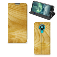 Nokia 3.4 Book Wallet Case Licht Hout - thumbnail