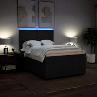 Boxspring met matras stof zwart 160x200 cm - thumbnail