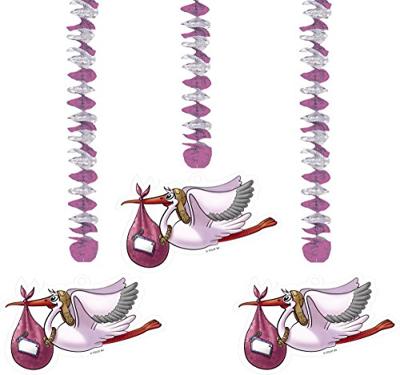 Folat BV Roze hangdecoratie, 3st.