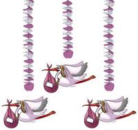 Folat BV Roze hangdecoratie, 3st. - thumbnail