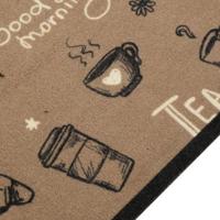 VidaXL Keukenmat wasbaar ochtendprint 60x300 cm fluweel bruin - thumbnail