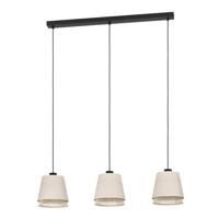 Eglo 3-lichts hanglampTabley linnen met rotan - 43976 - thumbnail