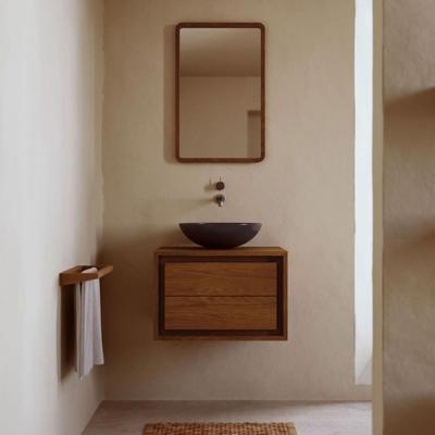 Kave Home Badkamermeubel 'Kenta' Teakhout, kleur Bruin, 60cm (excl. waskom)