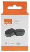 Nobo magneten, voor whiteboard, 38 mm, zwart, pak van 10 stuks - thumbnail
