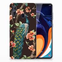 Samsung Galaxy A60 | TPU Hoesje | Pauw met Bloemen - thumbnail