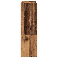VidaXL Schoenenrek 60x25x81 cm bewerkt hout oud houtkleurig - thumbnail