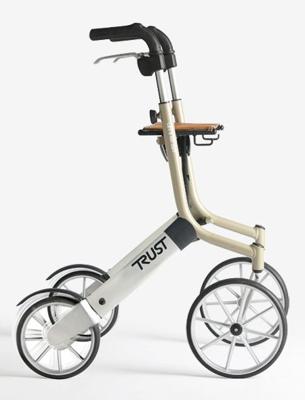 Lichtgewicht rollator Let&apos;s Go Out (6,2 kg) | TrustCare | Beige | Grote wielen | Design | Weggewerkte remkabels | TCOUTBE0150