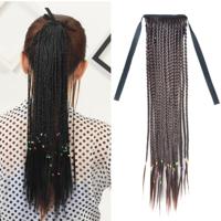 Bosnische stijl handgemaakte Scorpion pruik paardenstaart riem paardenstaart (donker bruin) - thumbnail