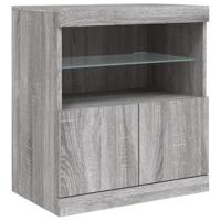 Dressoir met LED-verlichting 60x37x67 cm grijs sonoma eiken - thumbnail