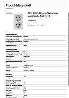 Merten MEG2421-8719 Wandcontactdoos met randaarde Compleet 2-voudig Polar-wit 1 stuk(s) - thumbnail