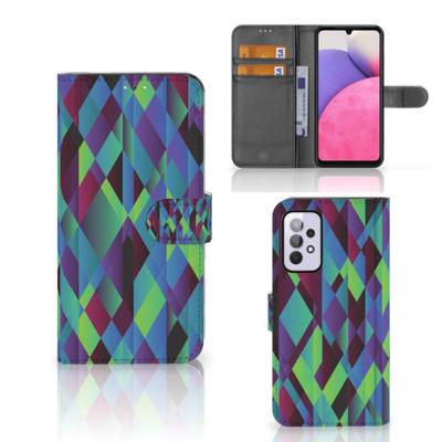 Samsung Galaxy A33 5G | Book Case | Abstract Green Blue Samsung Galaxy A33 5G | Book Case | Abstract Green Blue