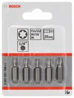 Bosch Accessoires 5-delige bitset Extra Hard (Torx®) T 10; T 15; T 20; T 25; T 30; 25 mm - 2607001768 - thumbnail