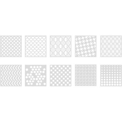 Creativ Company Sjabloon, afm 15x15 cm, dikte 0,31 mm, 10 vel/ 1 doos