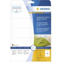 Herma 8018 Folie-etiketten 96 x 50.8 mm Folie, glanzend Transparant 250 stuk(s) Permanent hechtend Laser (zwart/wit), Kopiëren (zwart/wit), Laser (kleur), - thumbnail
